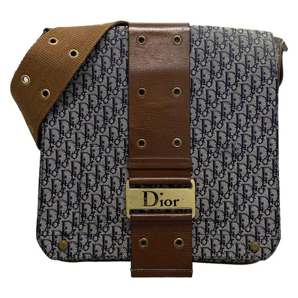 Auth DIOR/ChristianDior Street Chic, Trotter - Navy Cream Dark Brown Jacquard - Picture 1 of 16